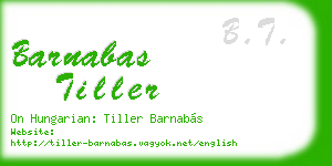 barnabas tiller business card